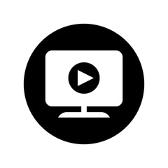 Play video icon vector. Media player illustration sign. Video symbol. Play logo.