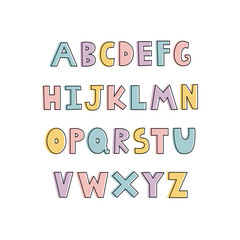 Colorful 3D Alphabet Set Illustration for Happy Birthday Celebration Design