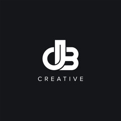 Alphabet Letters DB BD Creative Logo Initial Based Monogram Icon Vector Element.