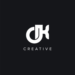 Alphabet Letters DK KD Creative Logo Initial Based Monogram Icon Vector Element. - obrazy, fototapety, plakaty