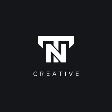 Alphabet Letters TN NT Creative Logo Initial Based Monogram Icon Vector Element.