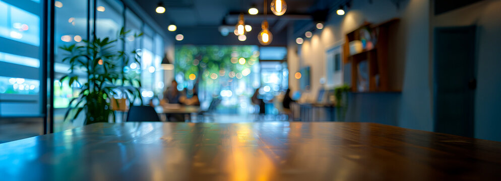Blurred Casual Business Office Scene with Bokeh Background: Creative Content for Image Banks
