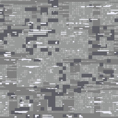 Military pixel camouflage illustration seamless pattern grey urban camo square texture banner illustration wallpaper