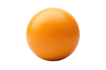 Orange Ball on White Background. On a White or Clear Surface PNG Transparent Background.