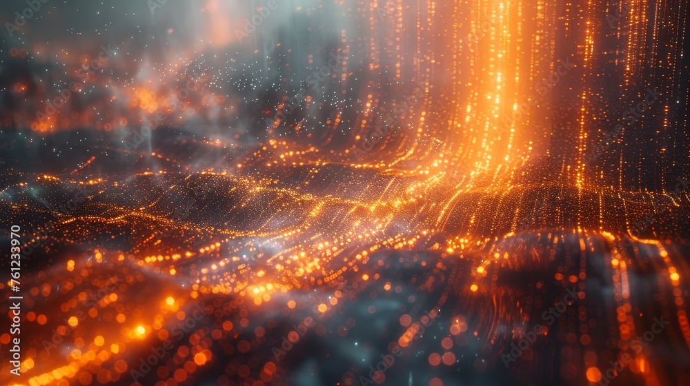 Poster the concept of the smart city of cyberspace and metaverse digital data of the future and technology,