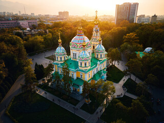 Ascension Cathedral Russian Orthodox Church in Almaty
