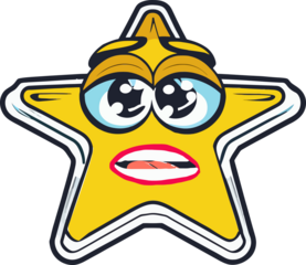 face of the sun and star