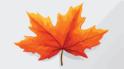 Isolated colored autumn leaf icon Vector flat vector