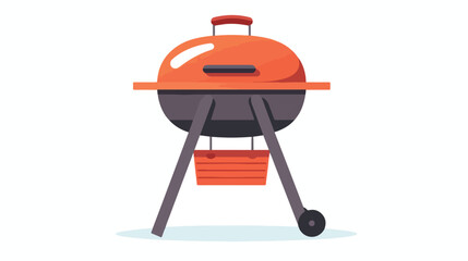 Isolated barbecue grill icon flat vector 
