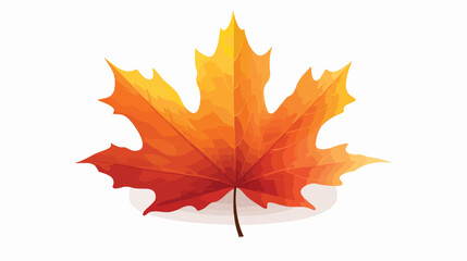 Isolated colored autumn leaf icon Vector flat vector