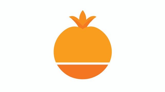 King orange simple logo art flat vector 