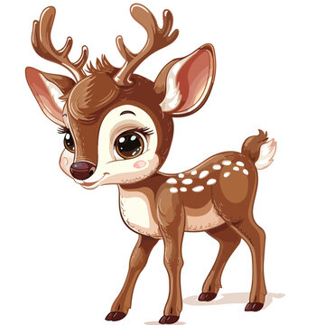 Cute Reindeer Clipart isolated on white background