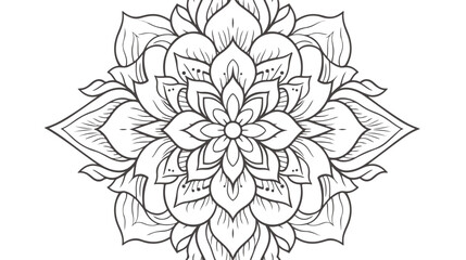 Mandala vector for art coloring book zendoodle. Roun