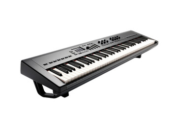 Keyboard on Stand. On a White or Clear Surface PNG Transparent Background.