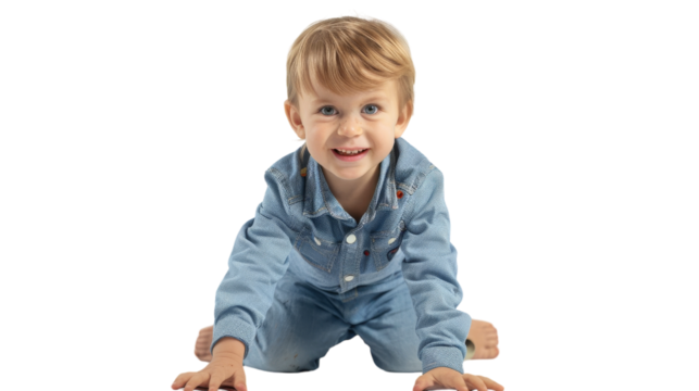 A little boy is laying down peacefully on the ground, surrounded by nature
