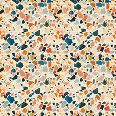 colourful seamless terrazzo pattern background