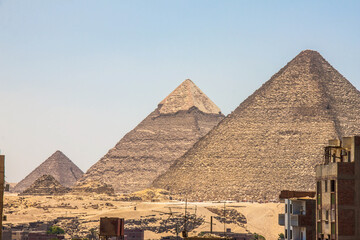 Archeology photography, Great Pyramid of Giza, Cheops Pyramid, Photo is selective focus with...