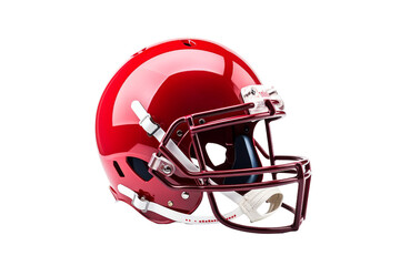 Football Helmet on White Background. On a Transparent Background.
