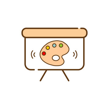 Art Palette Icon on Presentation Board