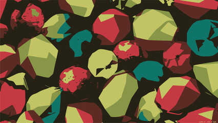 Fruits abstract art wallpaper design