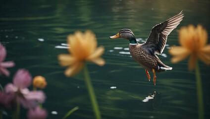 Fototapeta premium duck in the water