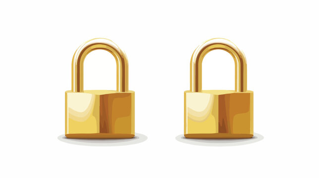 Padlock icon security flat vector isolated on white