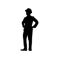 Obraz premium Engineer silhouette 