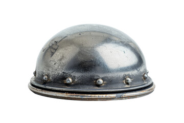 Metal Helmet on White Background. On a Transparent Background.