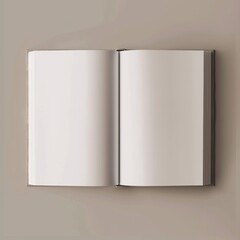 Open Book Mockup, Opened Blank Catalogue, Empty Magazine, Generative AI Illustration