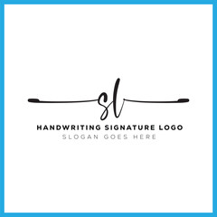 SL initials Handwriting signature logo. SL Hand drawn Calligraphy lettering Vector. SL letter real estate, beauty, photography letter logo design.
