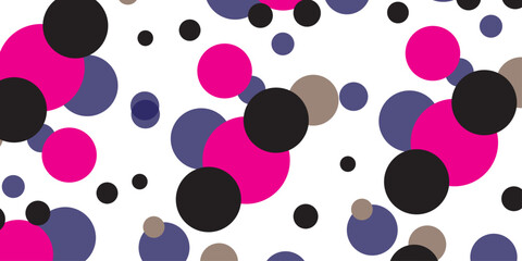Dark Pink vector red pattern of geometric circles, shapes. Colorful mosaic banner. Geometric background with colored disks.