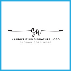 Fototapeta premium SU initials Handwriting signature logo. SU Hand drawn Calligraphy lettering Vector. SU letter real estate, beauty, photography letter logo design.