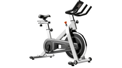 A modern exercise bike with a comfortable seat and handlebars for a complete workout experience