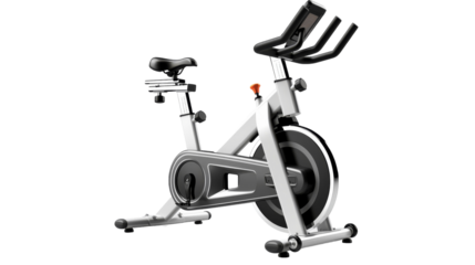 A modern exercise bike with a comfortable seat and handlebars for a complete workout experience