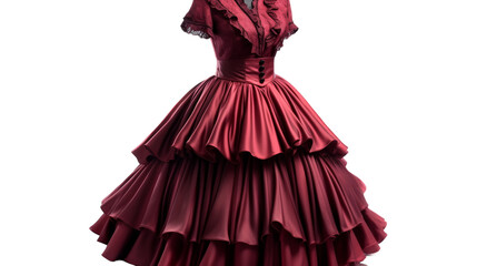 A striking red dress adorns a mannequin man, creating a captivating and stylish display