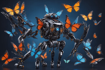thousands of nanite butterfly robots
