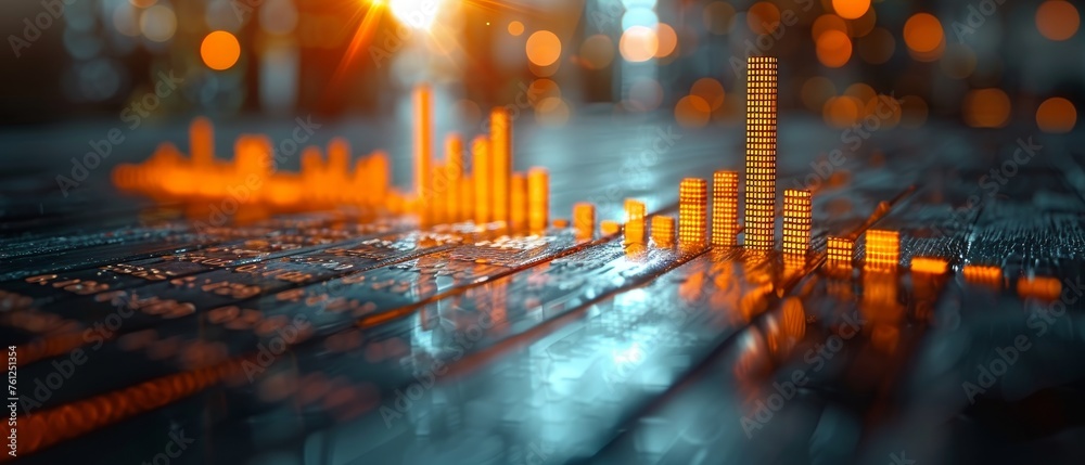 Aufkleber Statistics on business concepts. Charts showing financial planning. Analyses of data. Management strategies.