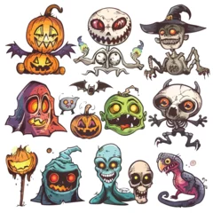 Fotobehang Halloween Character Clipart Clipart isolated on white © Mishab