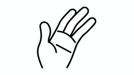Thin Line Multi touch hand finger gesture icon suita