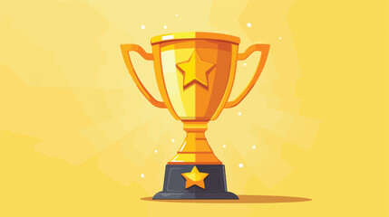 Trophy vector illustration flat vector isolated on w