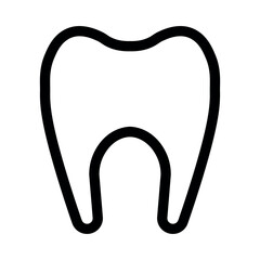 black vector tooth icon on white background