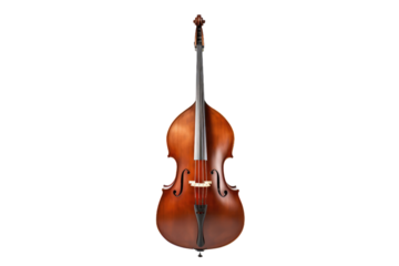 Violin and Bow on White Background. On a White or Clear Surface PNG Transparent Background.