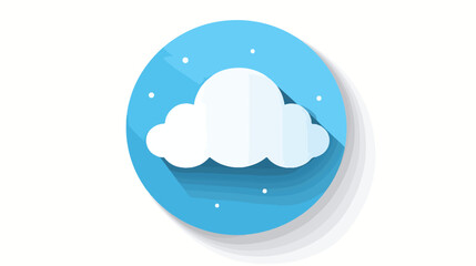 Weather condition illustration icon with white cloud