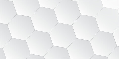 Technological hexagonal background with blue neon illumination