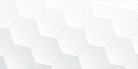 Technological hexagonal background with blue neon illumination