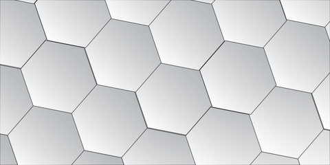 Obraz premium Technological hexagonal background with blue neon illumination