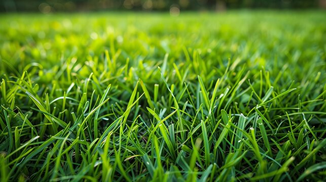 Close-up image of fresh spring green grass 