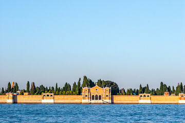 view to cemetery island San Michele in Venice - 761258102