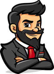 Dynamic Dude A Vibrant Man Mascot Logo for Your Brand Identity