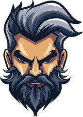 Bold and Brave Man Mascot Vector Logo Design for Strong Representation